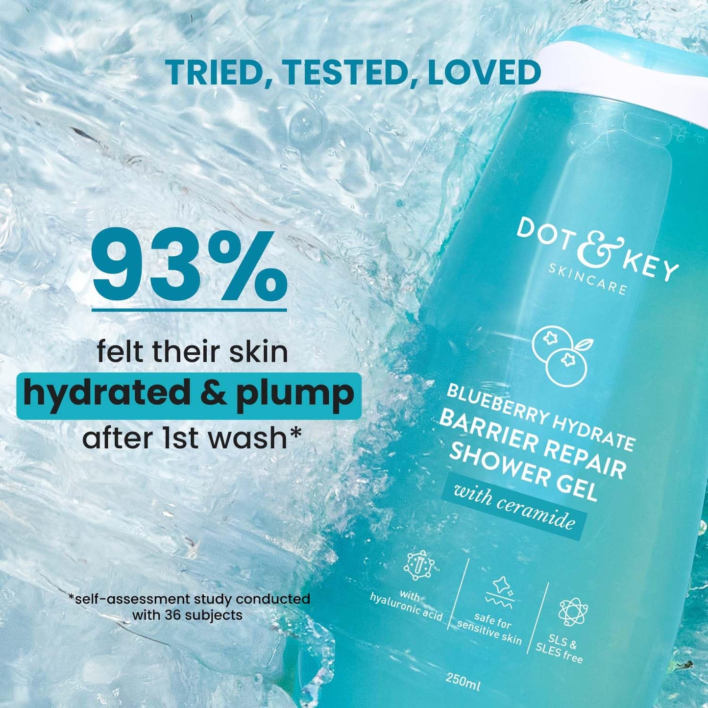 Dot & Key Blueberry Barrier Repair Shower Gel, hydrating body care