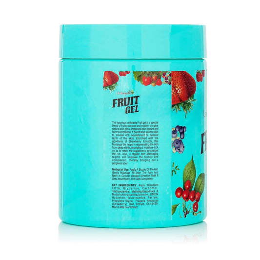 Unikveda Fruit Massage Gel, strawberry massage gel, hydrating gel, fresh glow skin care, professional massage