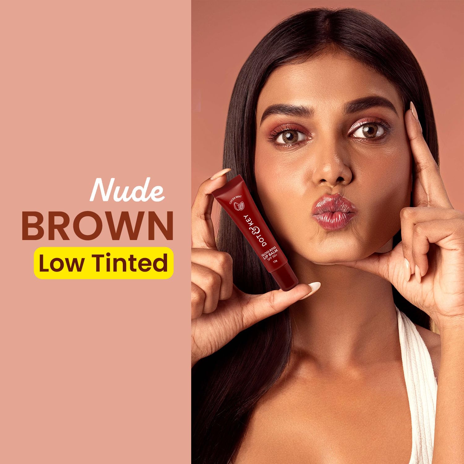 Dot & Key Gloss Boss Cocoa Mint Lip Balm, cooling spf lip care, glossy lips