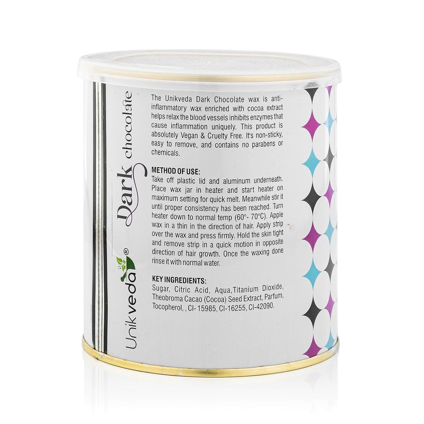 Unikveda Dark Chocolate Wax, hair removal wax, smooth waxing care, professional salon wax, skin comfort