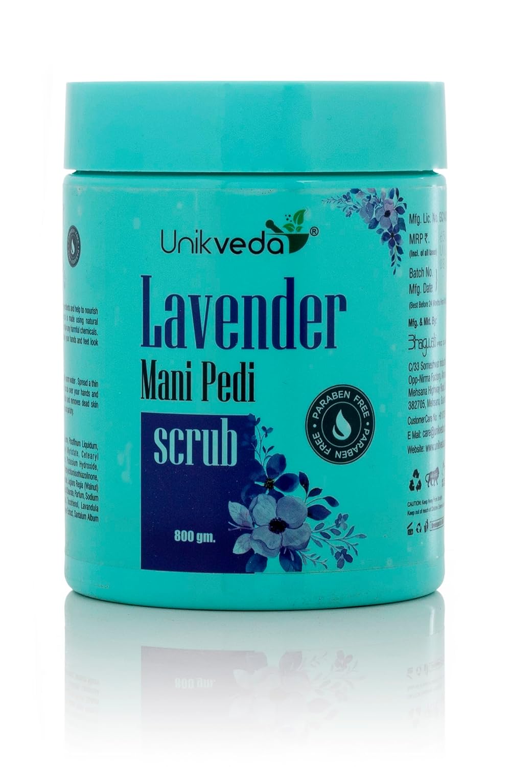 Unikveda Lavender Mani Pedi Scrub, exfoliating spa scrub, relaxing skincare, professional pedicure care, smooth skin