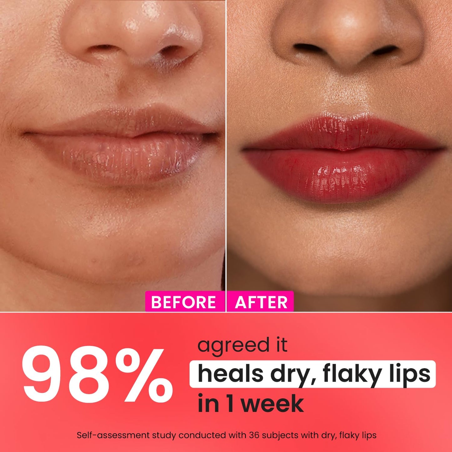 Dot & Key Ceramide Peptide Lip Balm, red romance tinted lip balm, spf lip protection, barrier repair lip care
