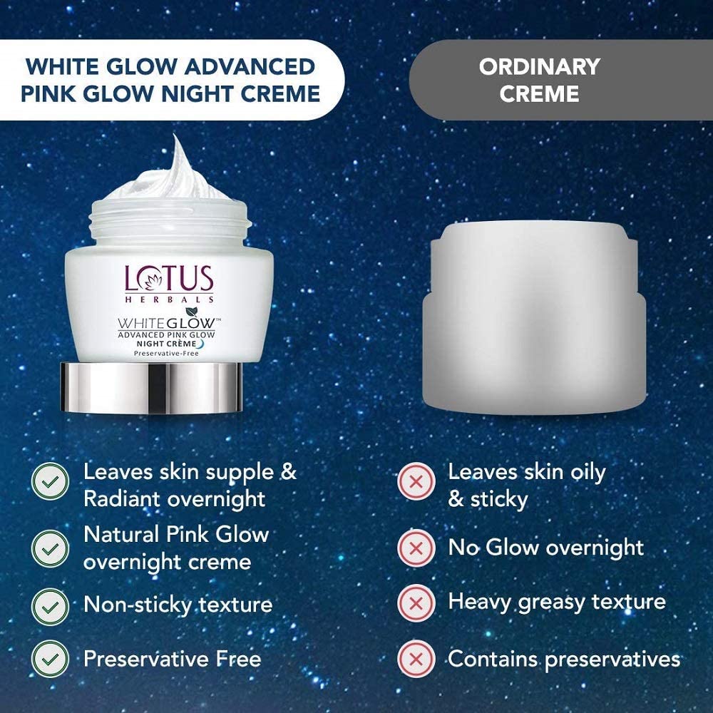Lotus Herbals Whiteglow Advanced Pink Glow Night Cream, night cream, pink glow cream texture