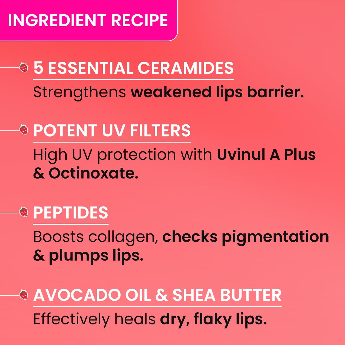 Dot & Key Ceramide Peptide Lip Balm, red romance tinted lip balm, spf lip protection, barrier repair lip care