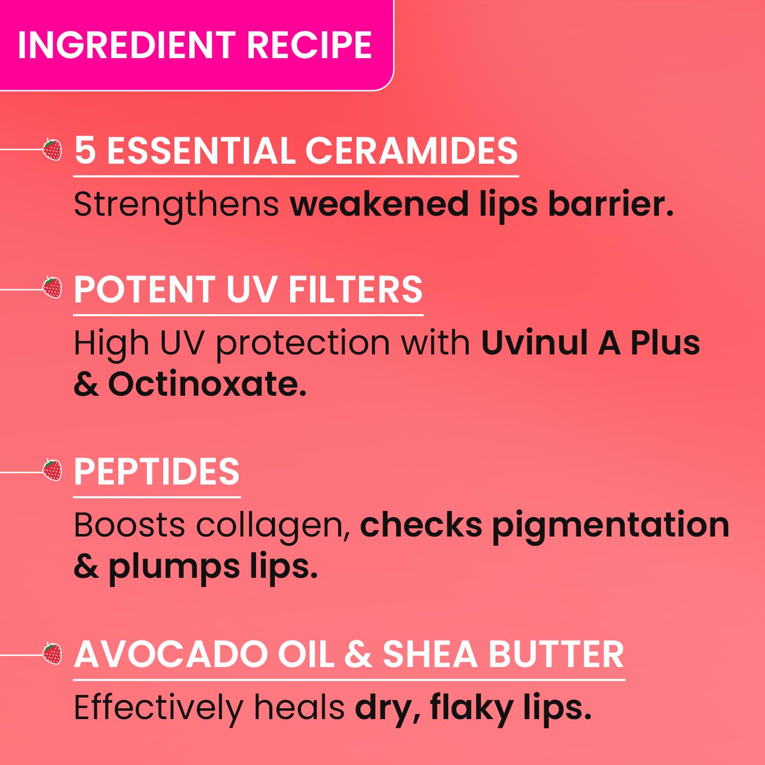 Dot & Key Ceramide Peptide Lip Balm, red romance tinted lip balm, spf lip protection, barrier repair lip care