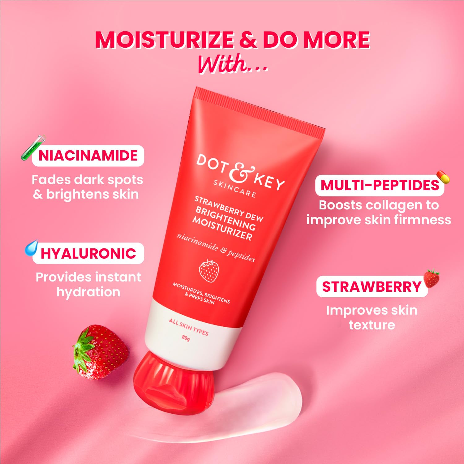 Dot & Key Strawberry Dew Moisturizer, brightening hydration care