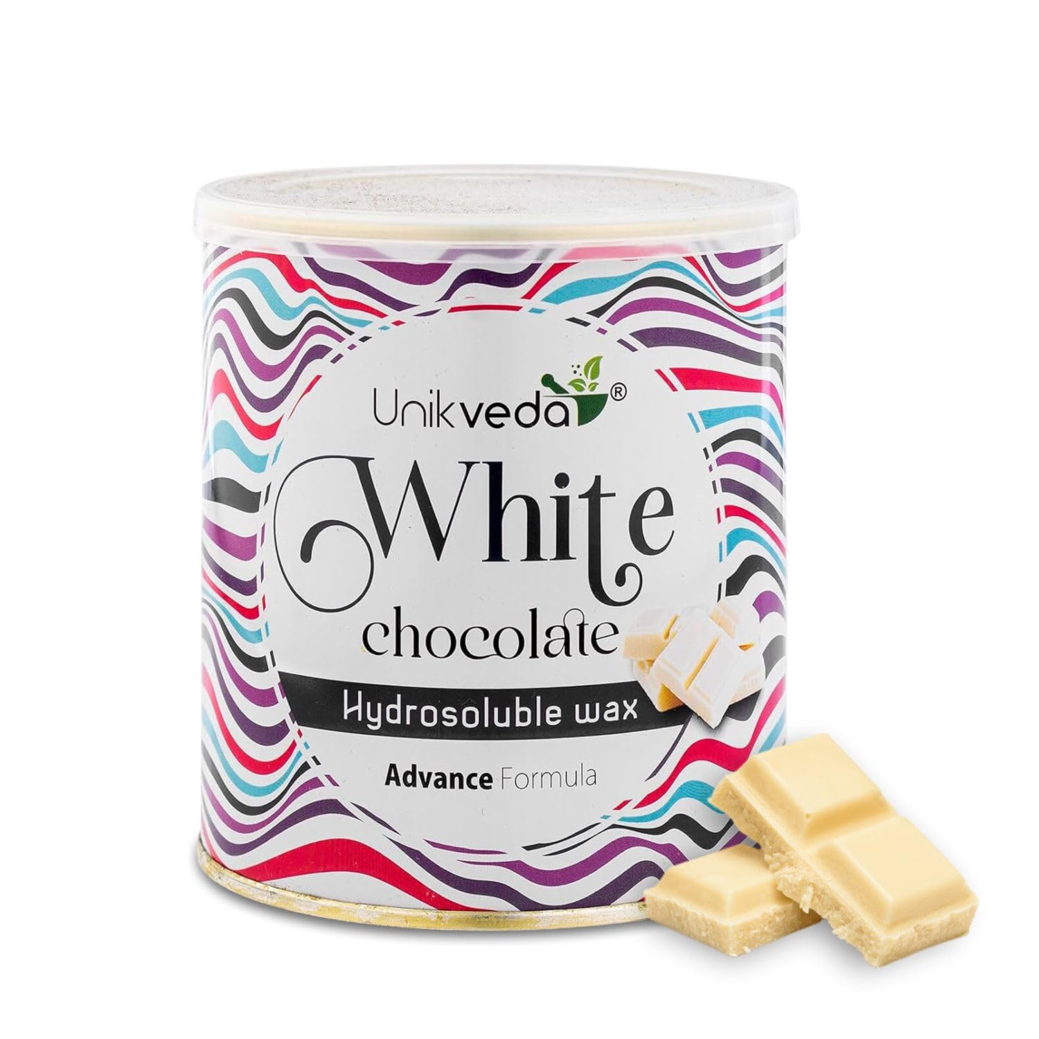Unikveda White Chocolate Wax, hydrosoluble hair removal wax, smooth skin waxing, salon wax, gentle wax