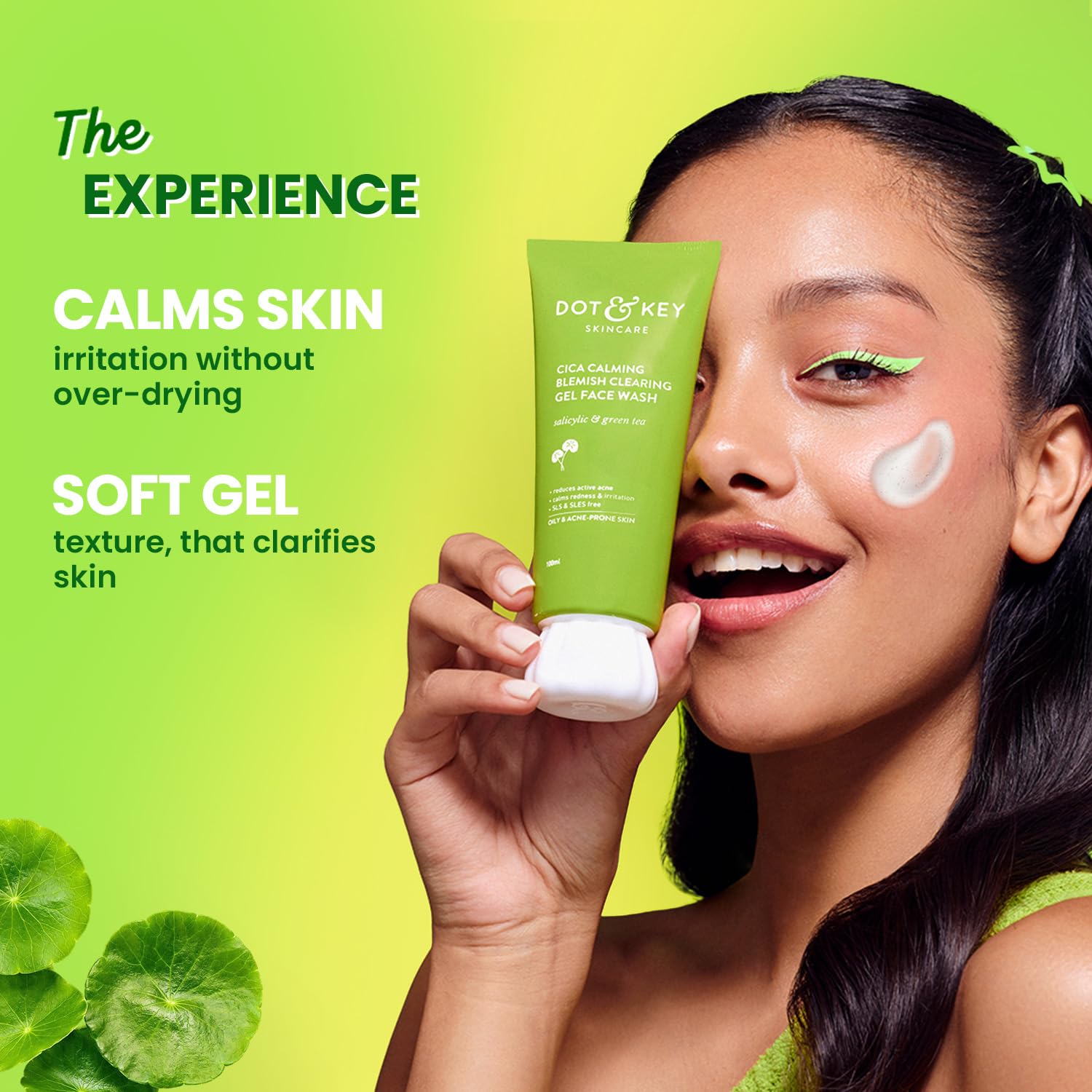 Dot & Key Cica Calming Gel Face Wash, gentle blemish care cleanser, soothing face wash