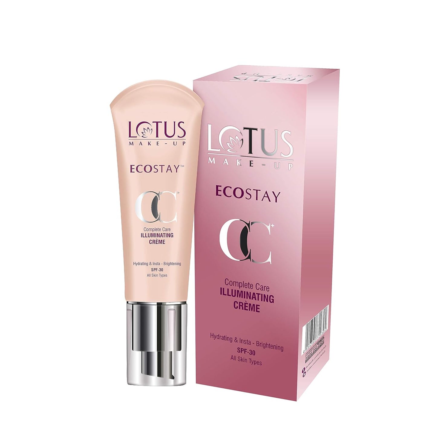 Lotus Make-Up Ecostay CC + Illuminating Creme, CC cream, luminous finish, Bare Light