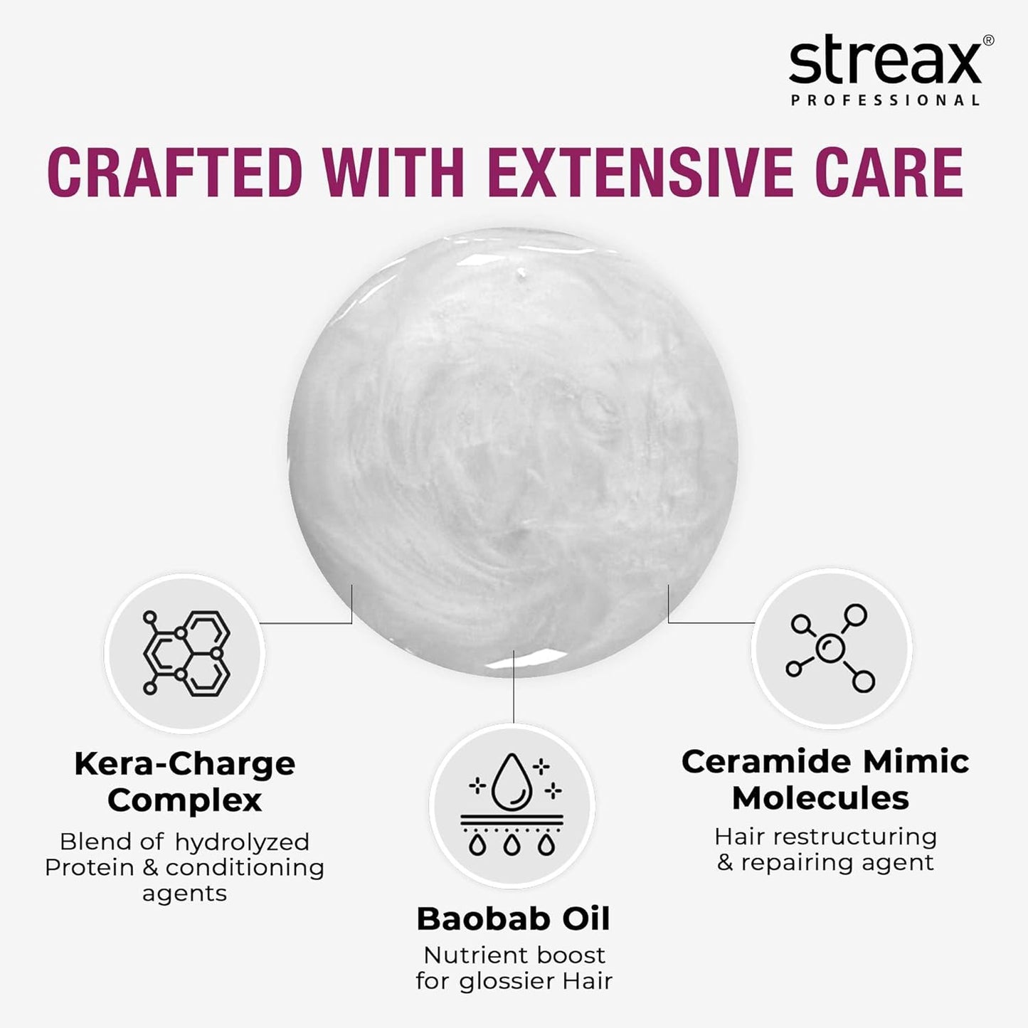 Streax Professional Canvoline Shampoo 1500ml for daily salon use