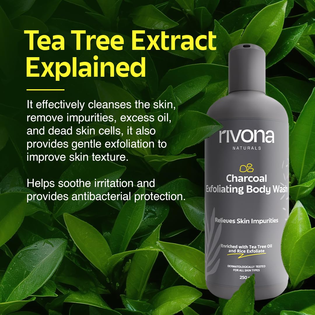 Rivona Charcoal Body Wash, gentle cleansing body wash, fresh skin care