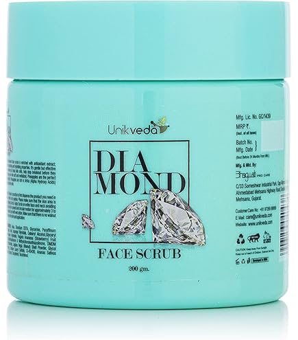 Unikveda Diamond Face Scrub, diamond particle scrub, gentle exfoliation care, smooth skin treatment, professional use