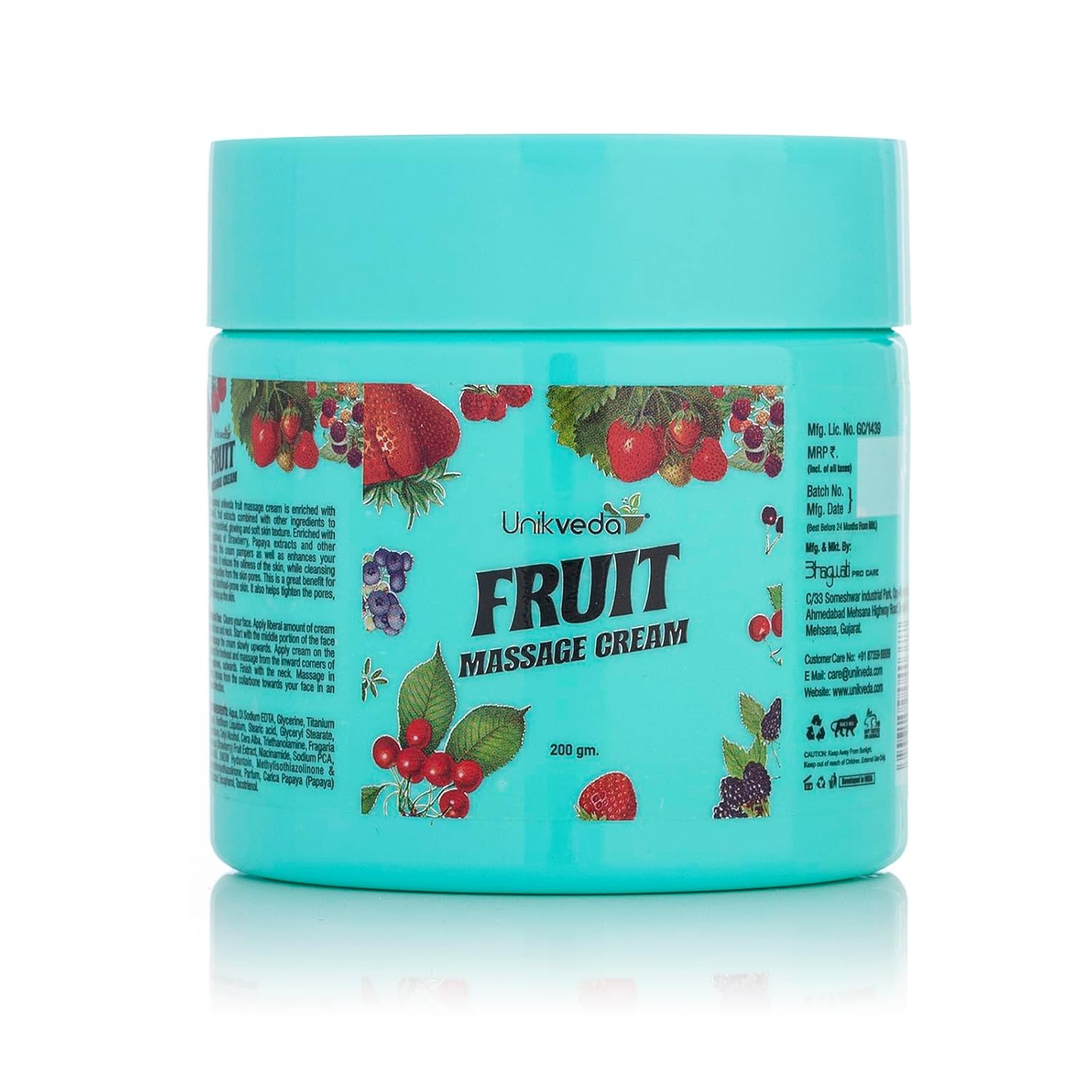 Unikveda Fruit Massage Cream, fruit based massage cream, nourishing skin care