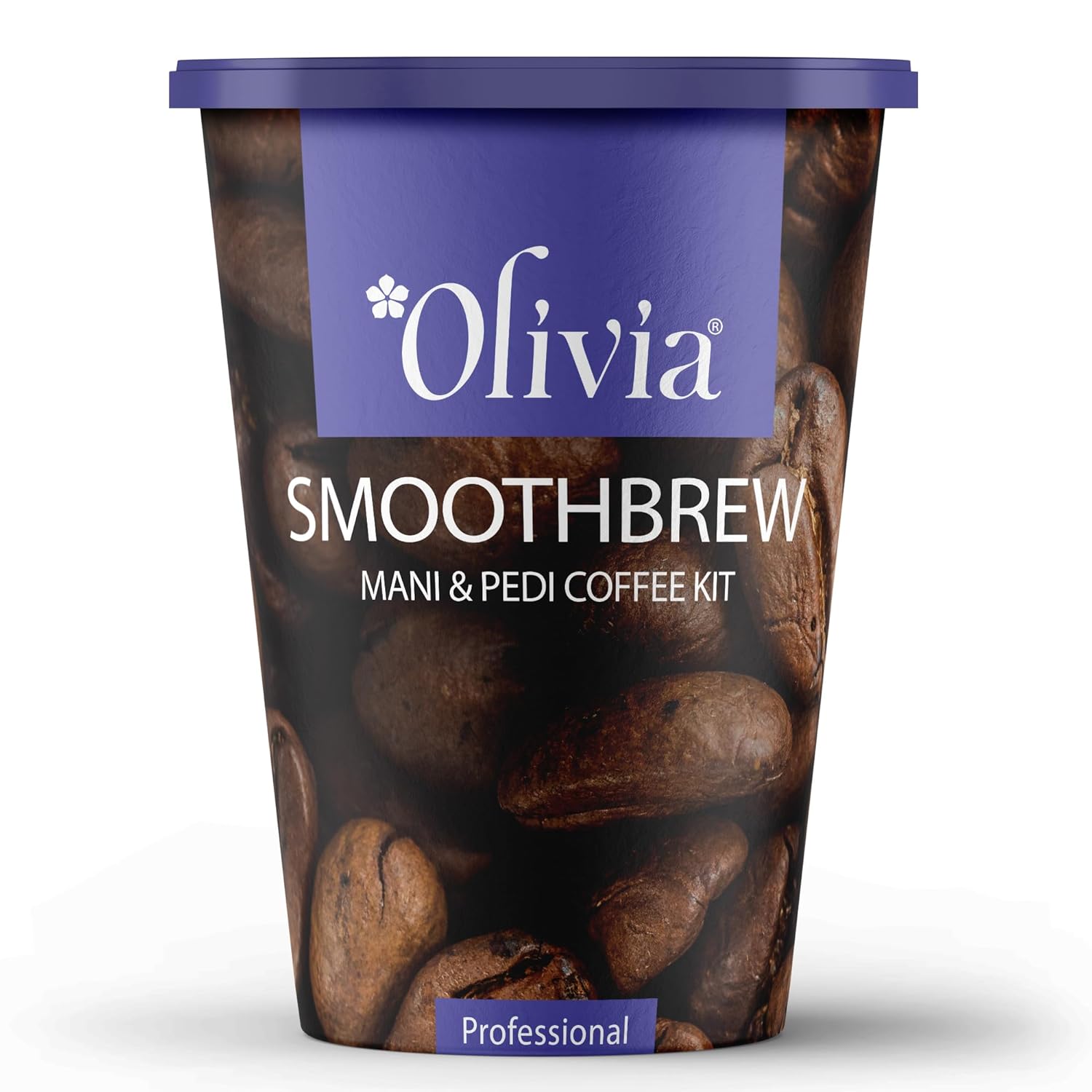 Olivia Smoothbrew Mani Pedi Kit, coffee based spa care, exfoliating manicure pedicure, professional salon kit