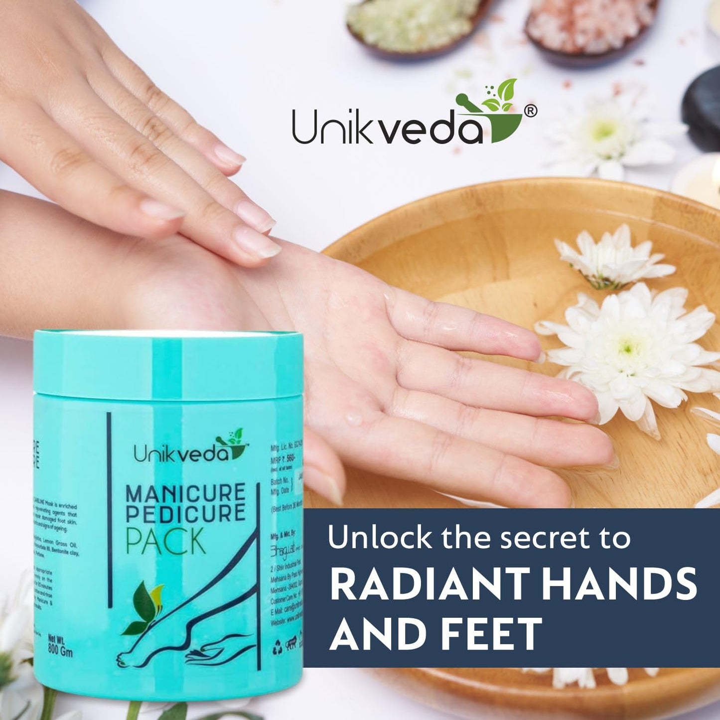 Unikveda Lavender Mani Pedi Pack, lavender spa care, skin conditioning
