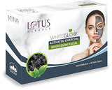 Lotus Herbals WhiteGlow Activated Charcoal Brightening 4 in 1 Facial Kit, facial kit, charcoal-based