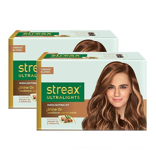 Streax Ultralights Hair Colour Highlight Kit - Vibrant Blonde|60 gms|MRP 190