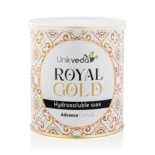 Unikveda Royal Gold Wax, gold infused hair removal wax, premium waxing care, salon wax, smooth skin