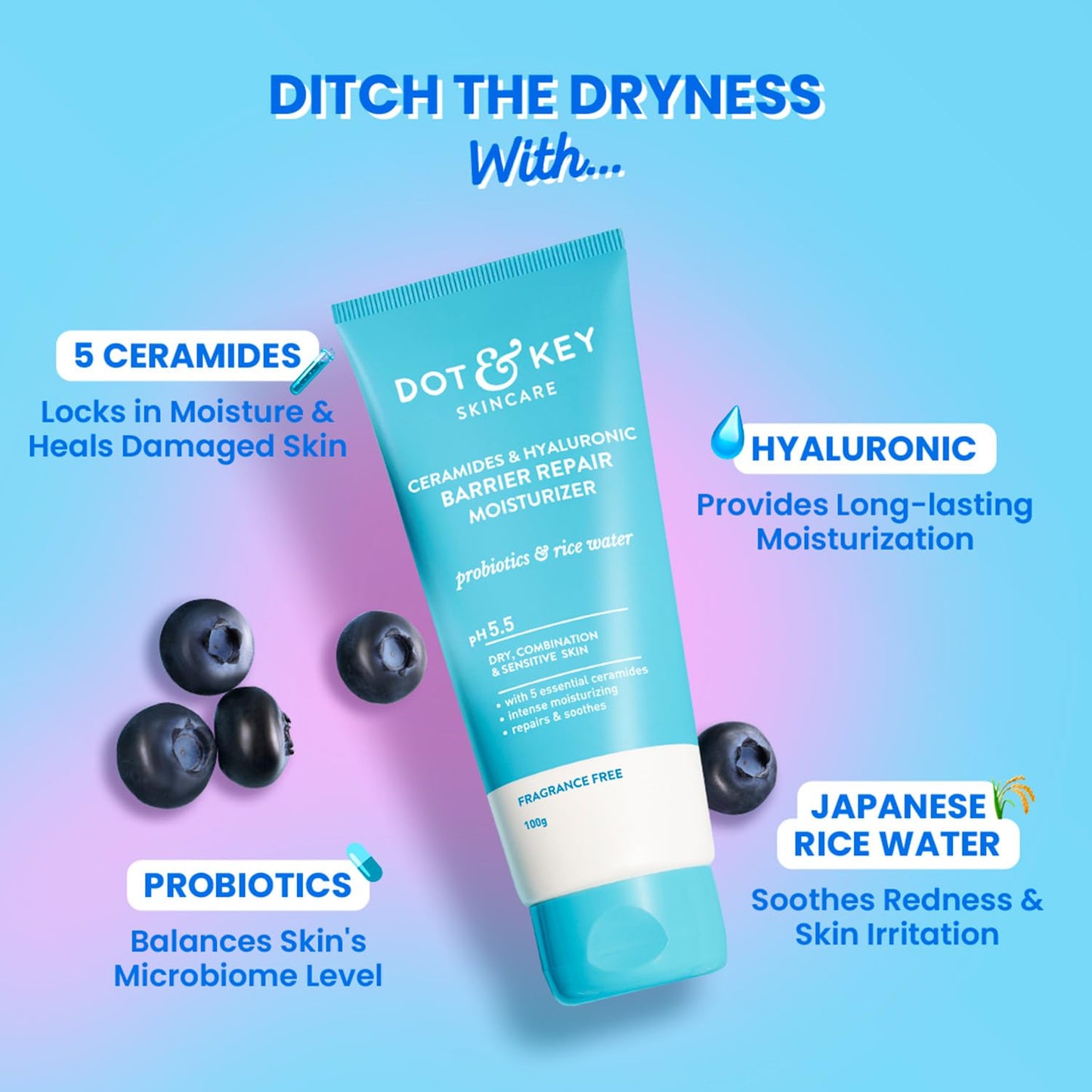 Dot & Key Barrier Repair Moisturizer, deep hydration skincare, ceramide face cream, barrier support