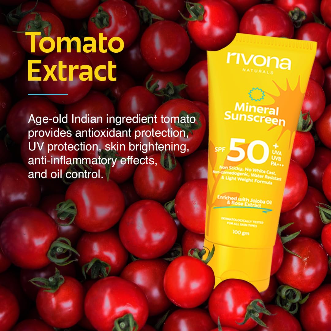 Rivona Mineral Sunscreen SPF 50, broad spectrum sun care, daily sunscreen