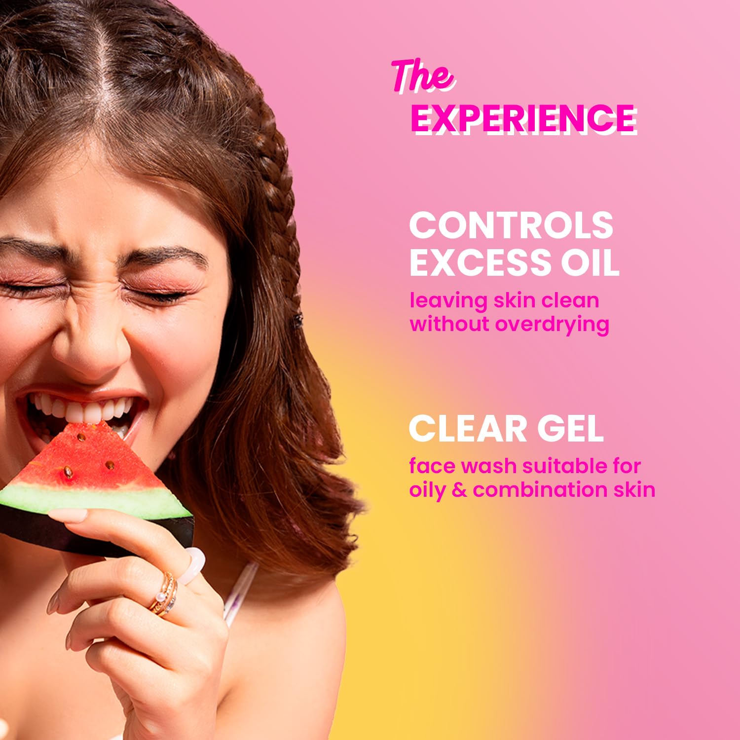 Dot & Key Watermelon Gel Face Wash, refreshing cleansing care, hydrating skincare wash, fresh skin cleanser