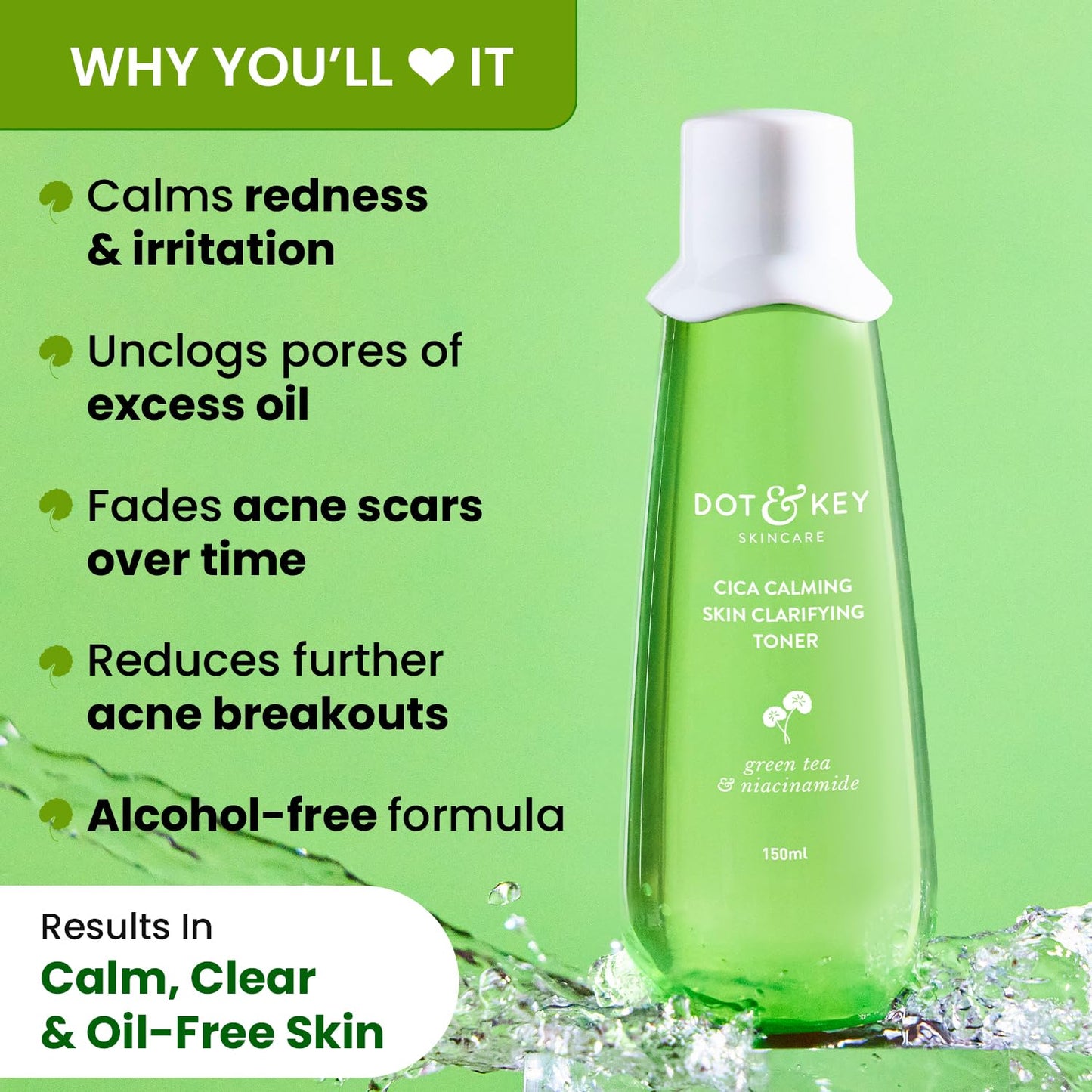 Dot & Key Cica Niacinamide Toner, calming skincare toner, skin balancing care, soothing face toner