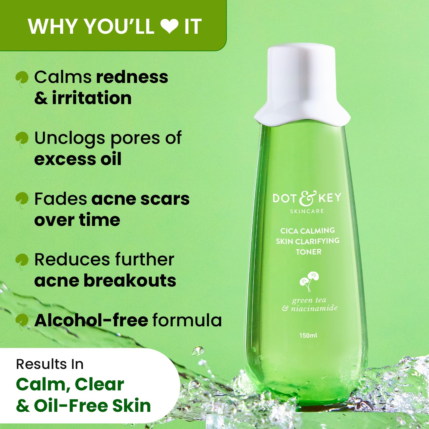 Dot & Key Cica Niacinamide Toner, calming skincare toner, skin balancing care, soothing face toner