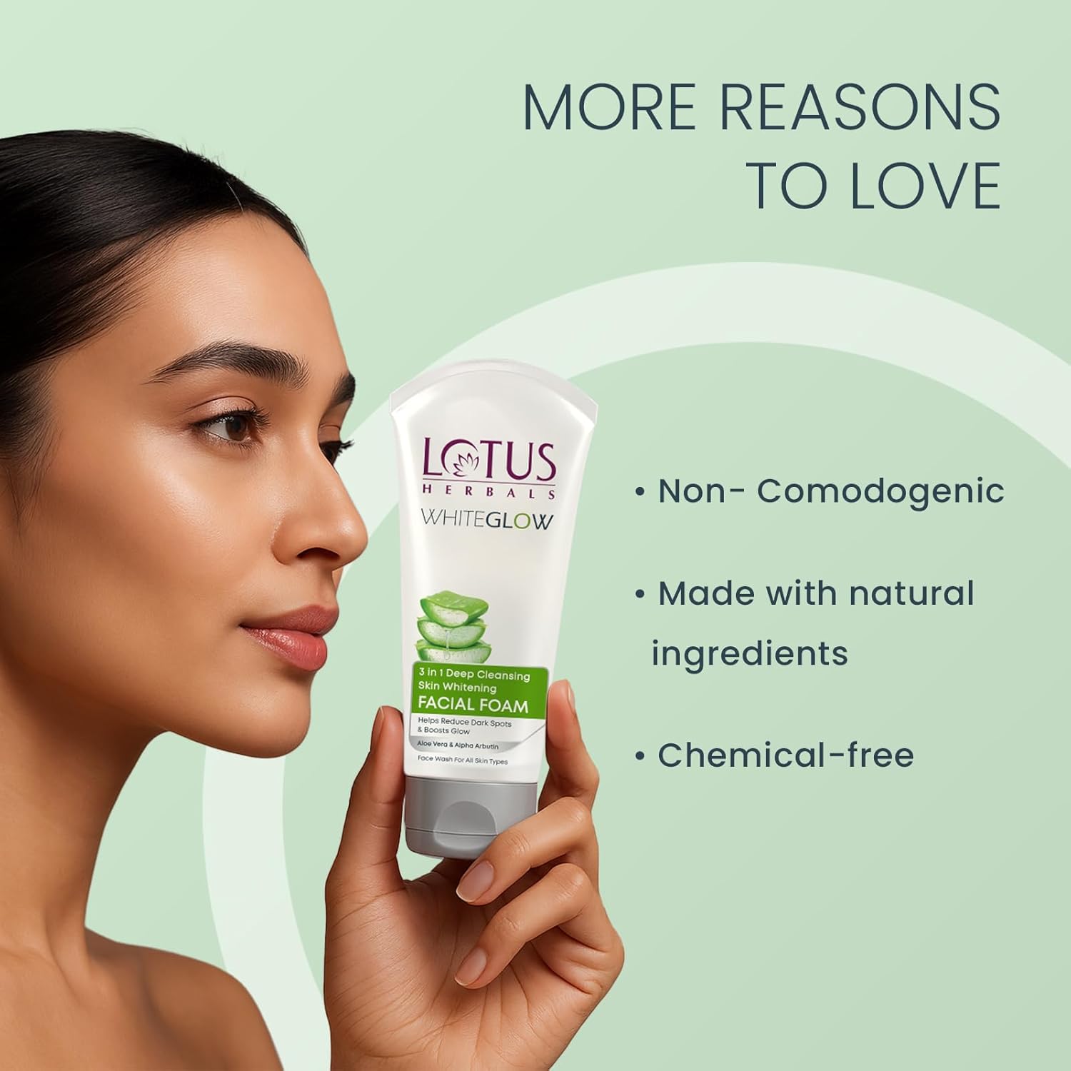 Lotus Herbals Whiteglow 3 In 1 Deep Cleaning Facial Foam, facial foam, foaming texture