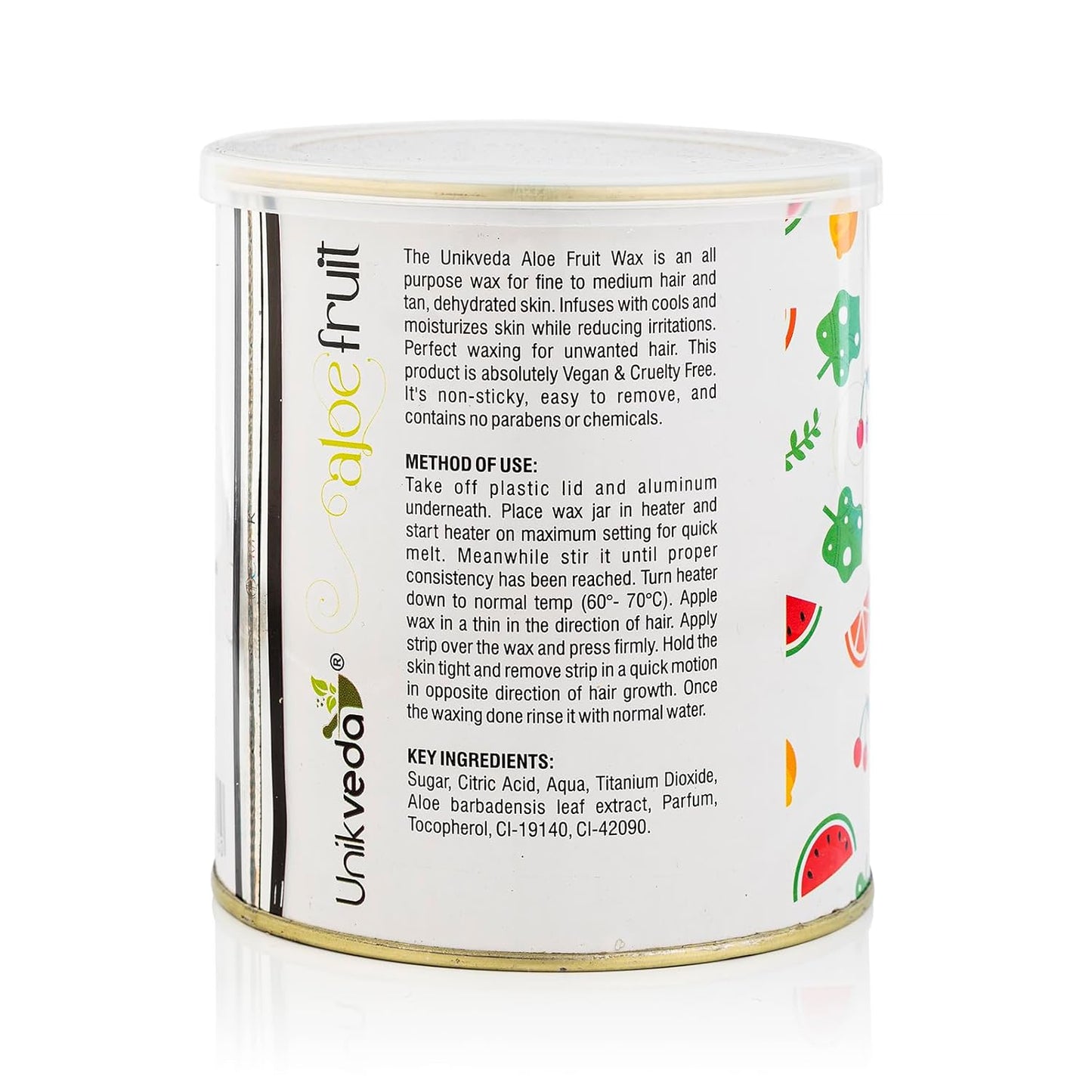 Unikveda Aloe Fruit Wax, hydrosoluble hair removal wax, gentle waxing care, professional salon wax