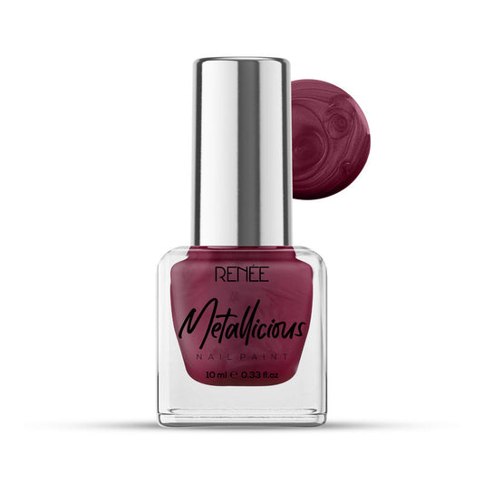 Renee Metallicious Nail Paint - Cosmic Maroon|10 ml|MRP 149