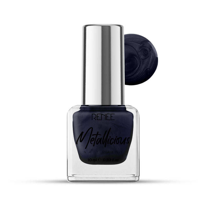 Renee Metallicious Nail Paint - Navy Nebula|10 ml|MRP 149