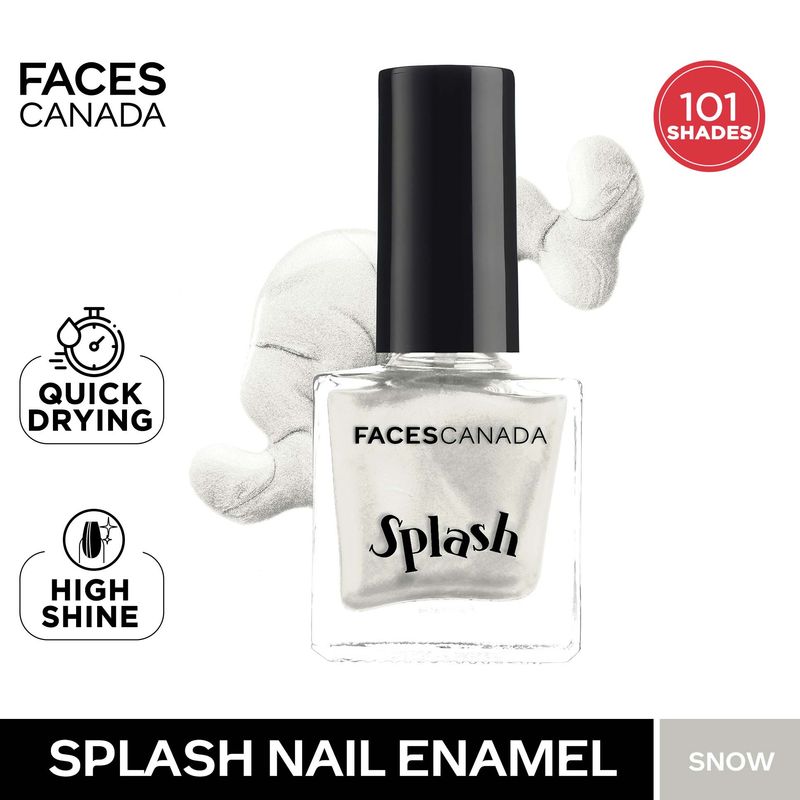 Faces Canada Splash Nail Enamel � 146 Snow|8 ml|MRP 129