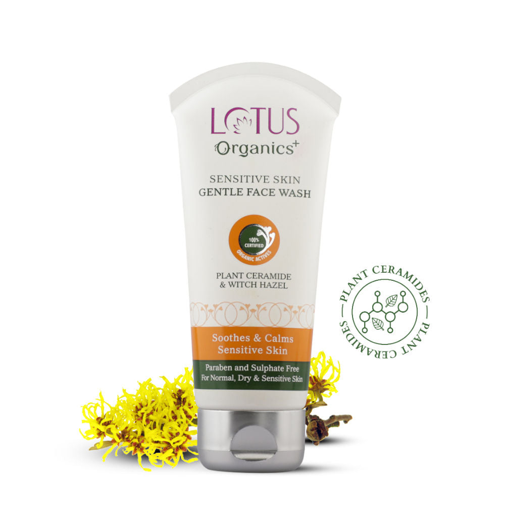 Lotus Organics Witch Hazel & Plant Ceramide Sensitive Skin  Face Wash|80 gms|MRP 295