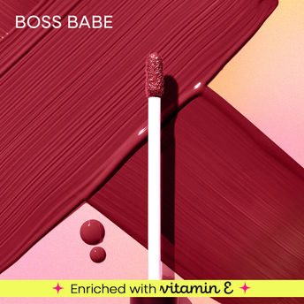 Nykaa All Day Matte Long Lasting Transferproof Liquid Lipstick - Boss Babe|2.1 ml|MRP 425