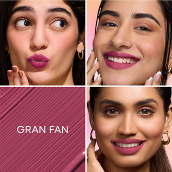 Nykaa All Day Matte Long Lasting Transferproof Liquid Lipstick - Gran Fan|2.1 ml|MRP 425