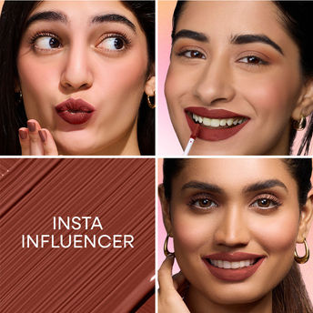 Nykaa All Day Matte Long Lasting Transferproof Liquid Lipstick - Insta Influencer|2.1 ml|MRP 425