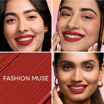 Nykaa All Day Matte Long Lasting Transferproof Liquid Lipstick - Fashion Muse|2.1 ml|MRP 425