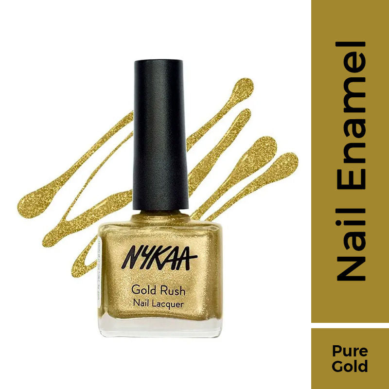 Nykaa Gold Rush Nail Lacquer - Flicker Gold 114|9 ml|MRP 249