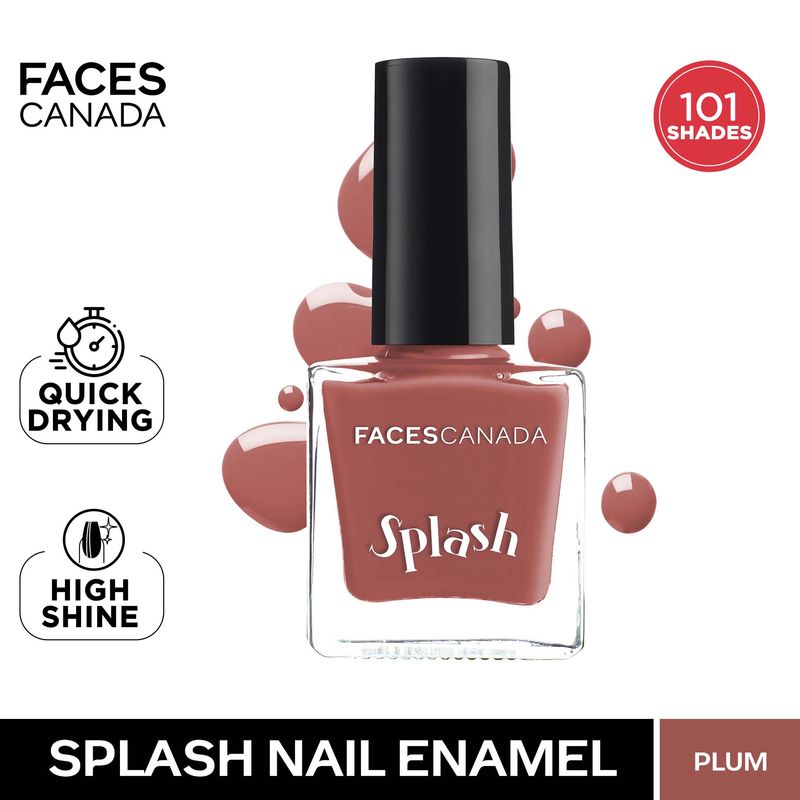 Faces Canada Splash Nail Enamel � 207 Plum|8 ml|MRP 129