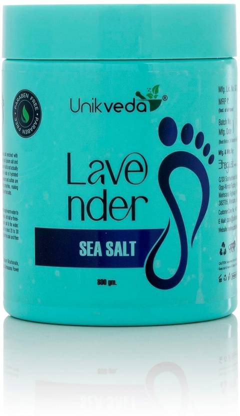 Unikveda Lavender Mani Pedi Sea Salt, exfoliating sea salt, spa care