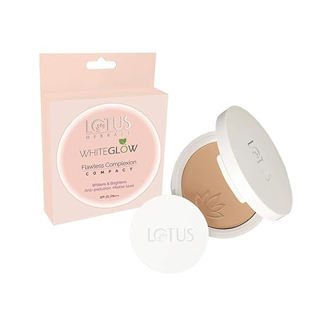 Lotus Herbals WhiteGlow Flawless Complexion Compact - Rich Ivory C1|10 gms|MRP 260
