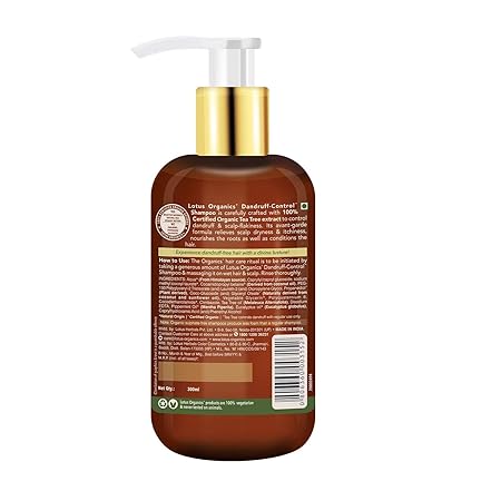 Lotus Organics Dandruff Control Shampoo|300 ml|MRP 595