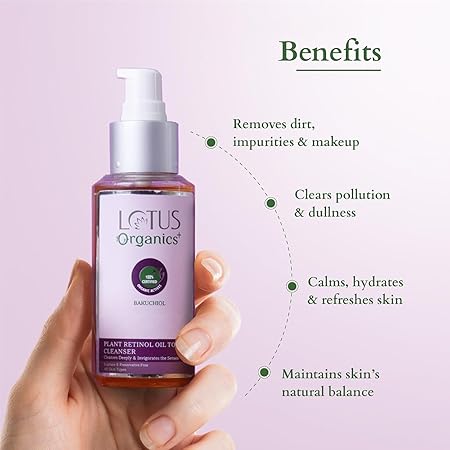 Lotus Organics+ Plant Retinol Oil to Foam Cleanser|100 ml|MRP 595