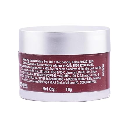 Lotus Organics Lip & Cheek Tint - Beet Red|10 gms|MRP 595