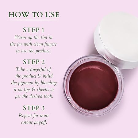 Lotus Organics Lip & Cheek Tint - Beet Red|10 gms|MRP 595