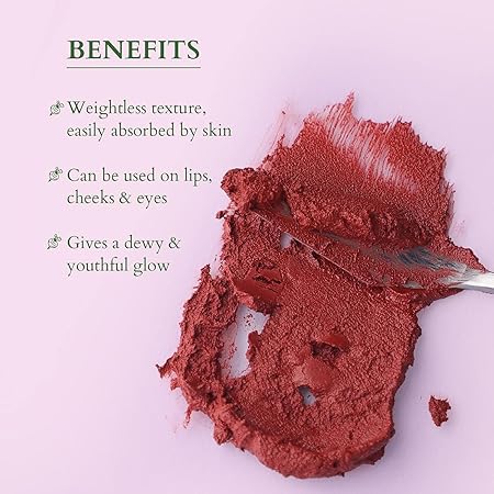 Lotus Organics Lip & Cheek Tint - Beet Red|10 gms|MRP 595