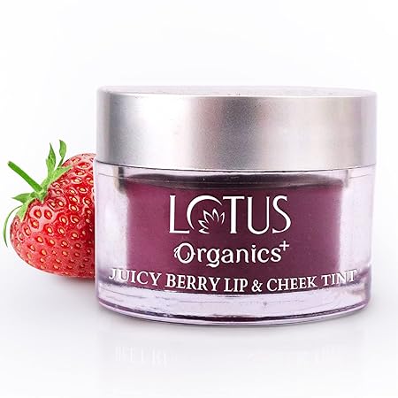 Lotus Organics Lip & Cheek Tint - Juicy Berry|10 gms|MRP 595