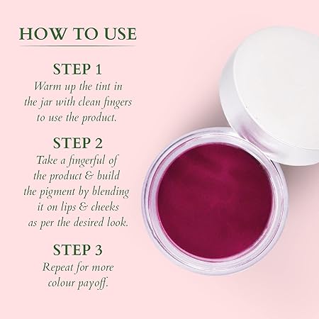 Lotus Organics Lip & Cheek Tint - Juicy Berry|10 gms|MRP 595