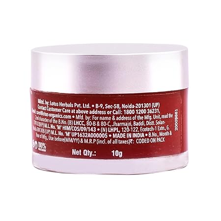 Lotus Organics Lip & Cheek Tint - Orange|10 gms|MRP 595