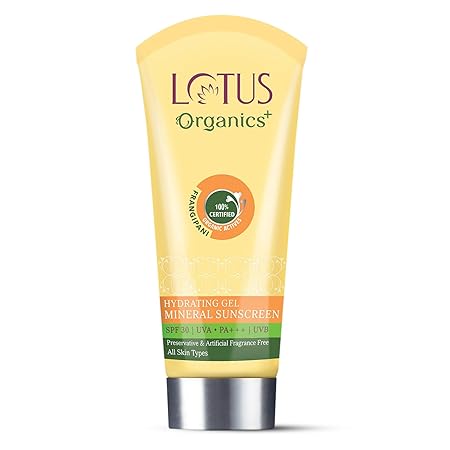 Lotus Organics Hydrating Gel Mineral Sunscreen SPF 30|50 gms|MRP 325
